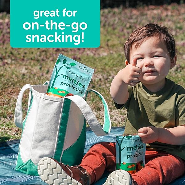 BEECH-NUT PROBIOTIC MELTIES BABY & TODDLER SNACK MELTS, PEAR MANGO SPINACH YOGURT, 1 OZ (7 PACK)