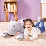 IKASA Giant Hippo Stuffed Animal Plush 78cm Soft Hugging Pillow Toy view 3