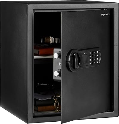 Amazon Basics Steel Home Security Safe Digital Keypad Lock 43L Jewelry Money