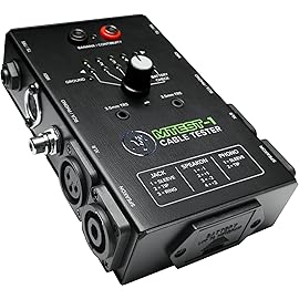 Comprobador de cables Mackie, interruptor de 6 vías Prueba de conector alimentado por batería (MTest-1)