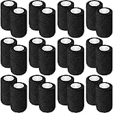Treela 48 Pack Self Adhesive Wrap Bandage Bulk, 3 Inch x 5 Yard Self Adherent Cohesive Bandage Elastic Athletic Tape Breathable Wound Tape for Stretch Athletic Sports Wrist Ankle(Black)