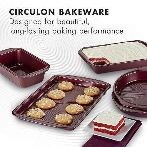 Circulon Nonstick Bakeware Set with Nonstick Bread Pan, Baking Pan