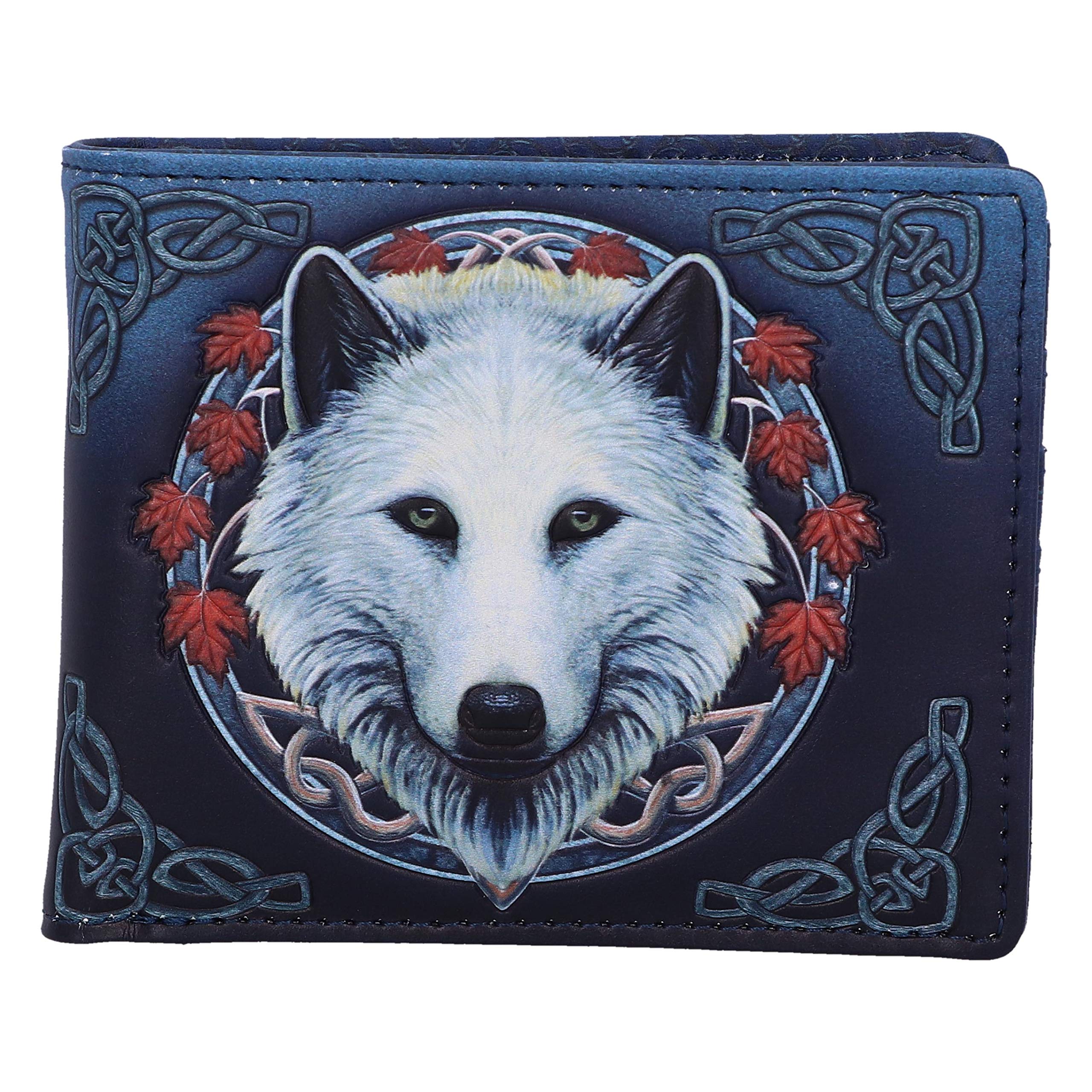 Nemesis Now Lisa Parker Guardian of The Fall White Autumn Wolf Wallet, Polyurethane, Blue, 11cm
