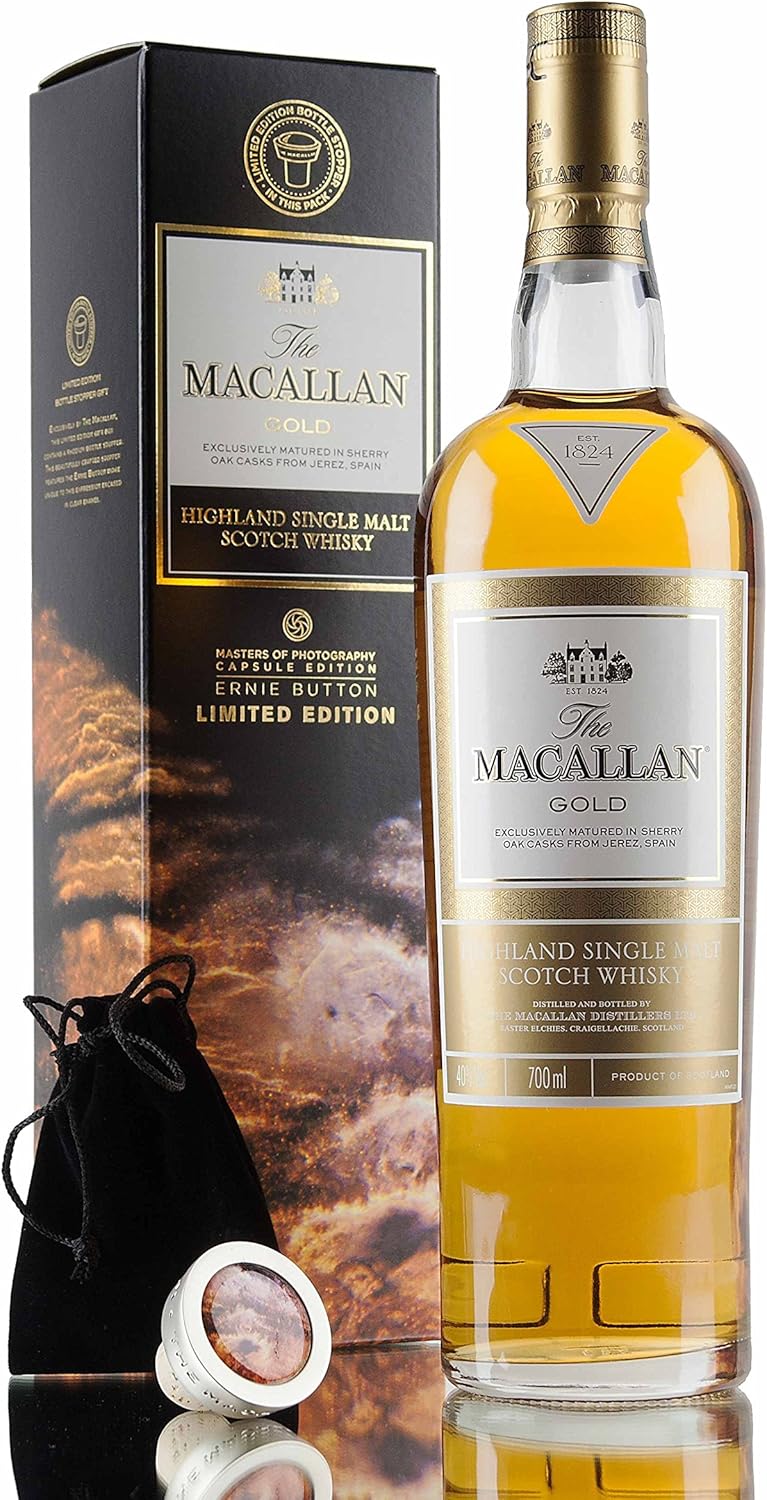 Macallan Gold Ernie Button Limited Edition Amazon Co Uk Beer Wine Spirits