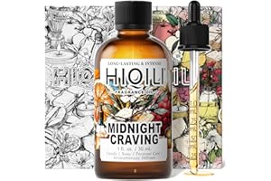 HIQILI Midnight Craving Fragrance Oil, Inspired by Y S.L's B.Lack O.pium, for Diffuser, Candle & Soap & Perfume Balm Making, Sweet Gourmand Aroma- 1 Fl Oz