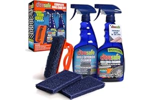 Citrusafe Grill Care Kit - BBQ Grid and Grill Grate Cleanser, Exterior Cleaner, and Scrubber by Citrusafe (16 oz Each)