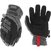 Mechanix Wear: ColdWork FastFit Winter Work Gloves with Elastic Cuff, Wind and Water Resistant, Fleece Insulated, Touch Capable Winter Gloves, For Mild Cold Weather (Black/Gray, Large)
