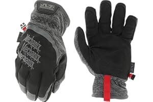 Mechanix Wear: ColdWork FastFit Winter Work Gloves with Elastic Cuff, Wind and Water Resistant, Fleece Insulated, Touch Capable Winter Gloves, For Mild Cold Weather (Black/Gray, Large)
