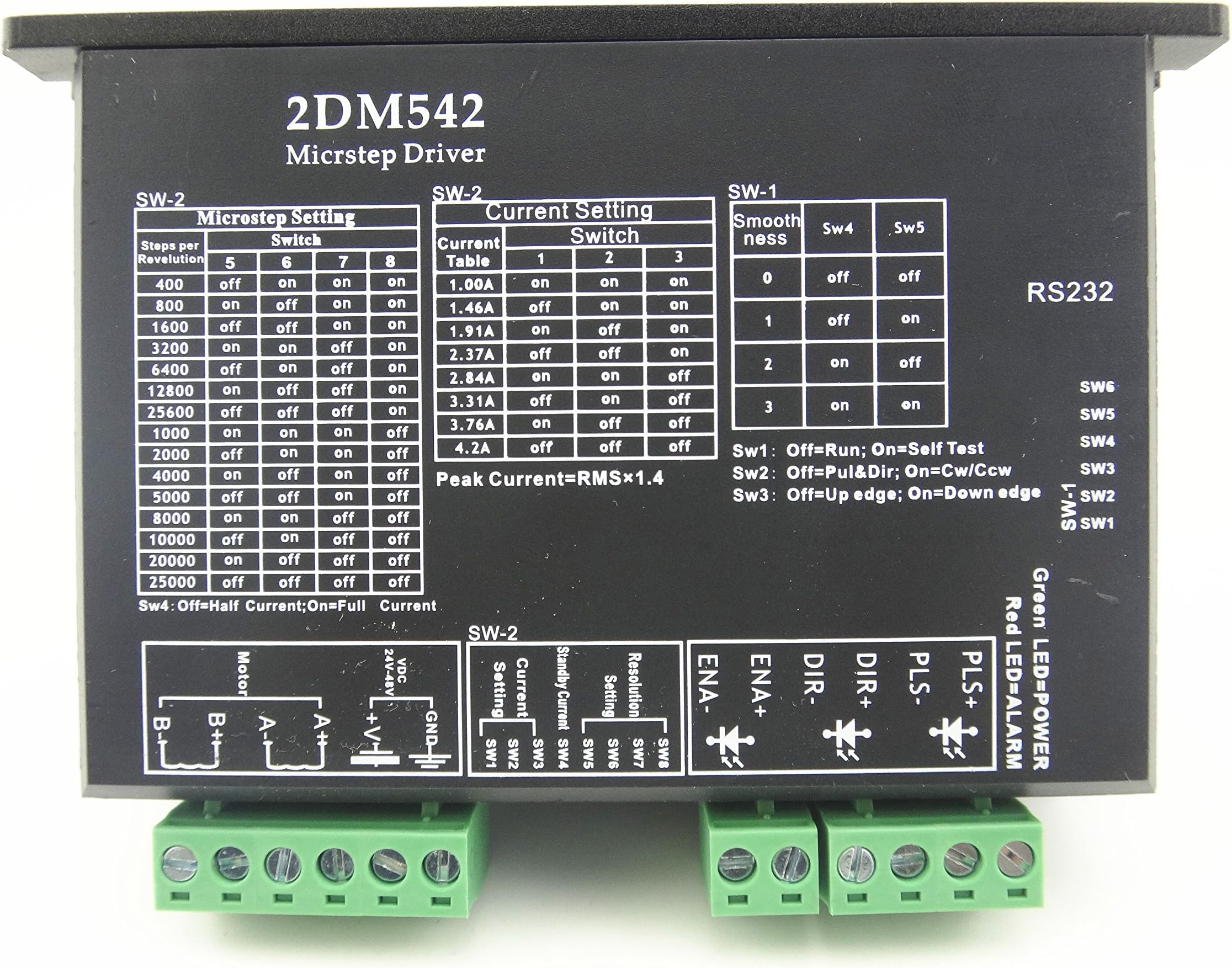 NEMA23 Stepper Motor CNC Driver 2M542 4.2A Controller