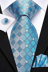 Hi-Tie 3 Pcs Gift Box Mens Tie Set Necktie with