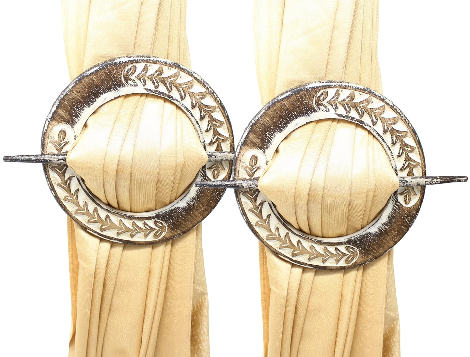 Amazon Com Skavij 2 Pieces Wooden Curtain Tiebacks Handmade Decor