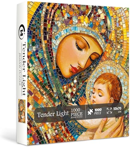Amazon.com: 1000 Piece Virgin Mary in Blue Veil Jigsaw Puzzles for