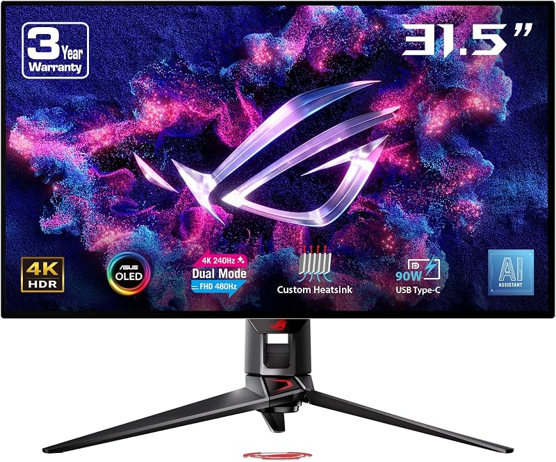 ASUS ROG Swift 32 Inch 4K OLED Monitor PG32UCDP 240 Hz 4K 480 Hz FHD