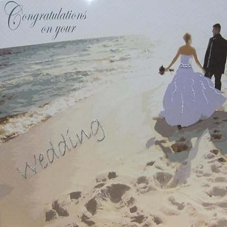Blanc Coton Cartes De Plage Felicitations Sur Votre Mariage De