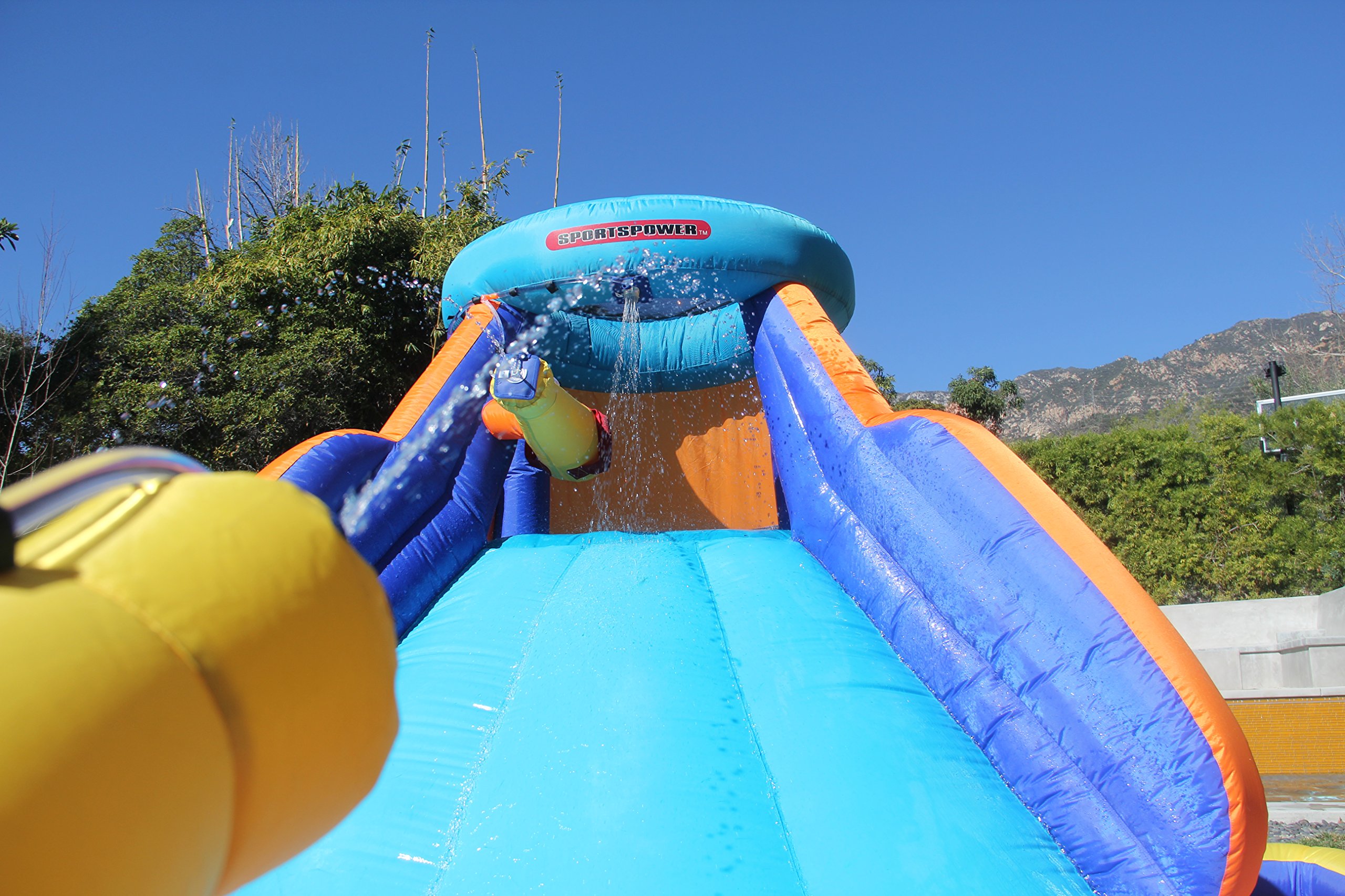 Sportspower Battle Ridge Inflatable Water Slide with Water Cannons and