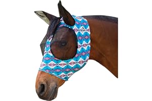 Professional's Choice Comfort-Fit Warm Blood Fly Mask - Taos Pattern - Maximum Protection and Comfort for Your Horse