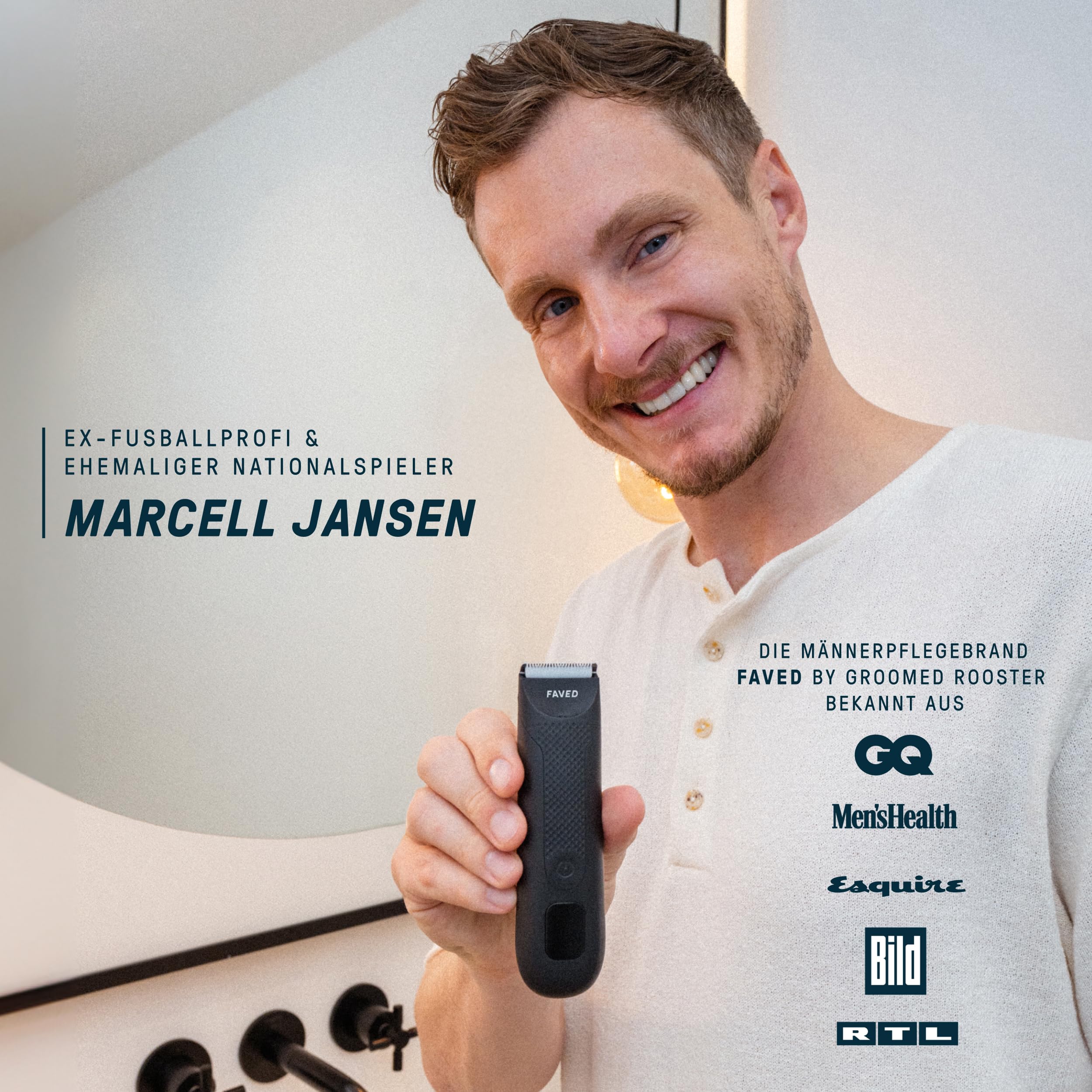 The Bodygroomer – Intimrasierer & Körperrasierer, duschfest, 90 Min. Laufzeit, LED-Leuchte, Ladestation – Body-Trimmer für den Intimbereich & Körper für Männer Mann Herren von Groomed Rooster 6
