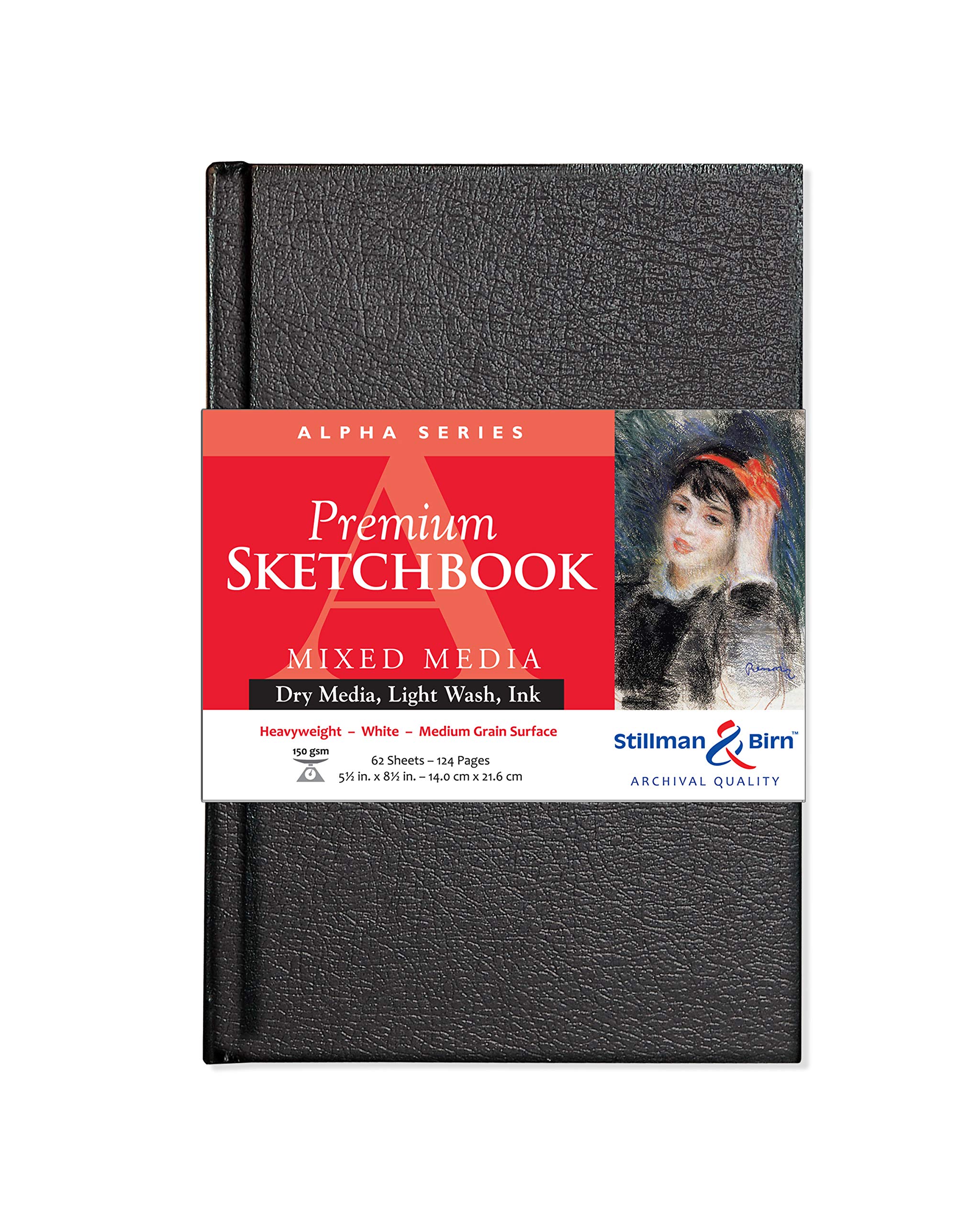 Stillman & Birn : Alpha Sketchbook 5.5 x 8.5in Hardbound 150gsm - White Vellum