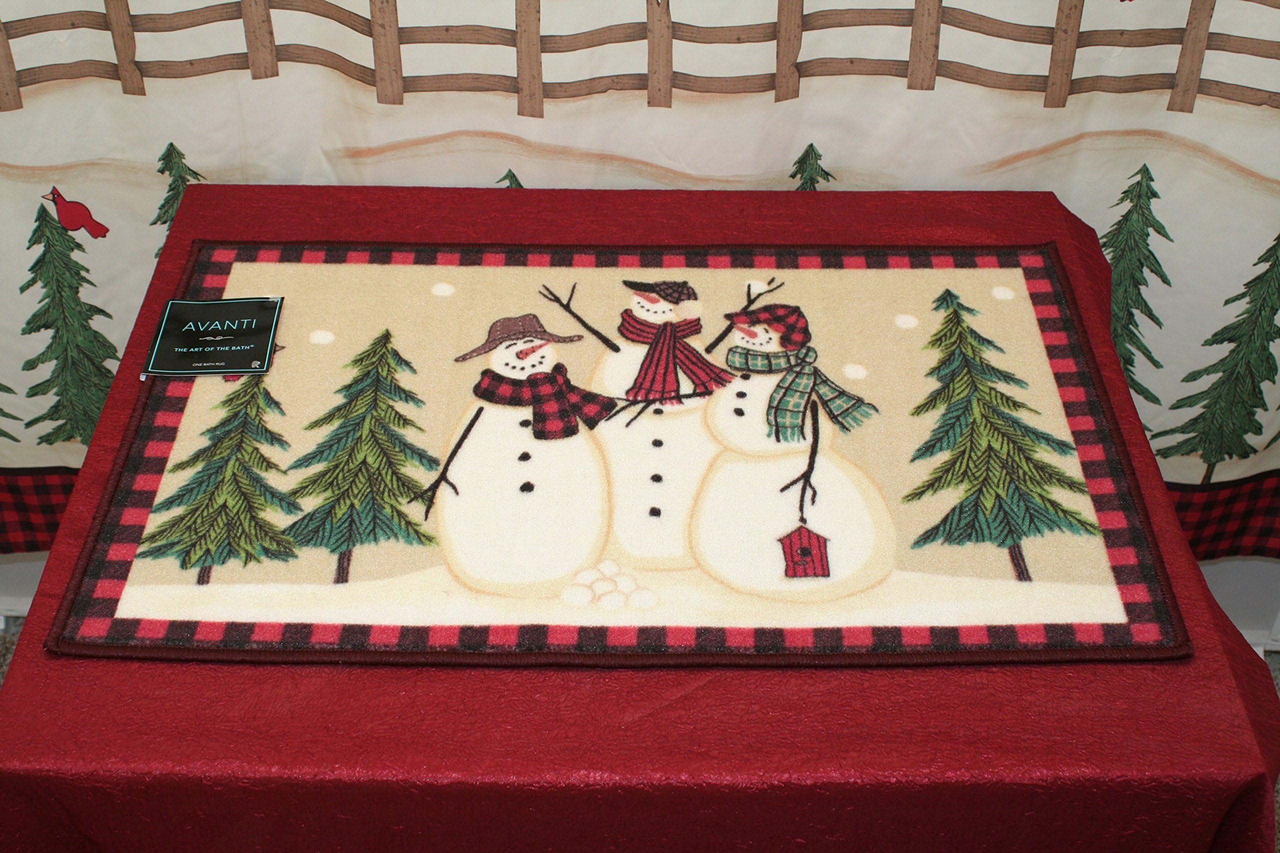 The Curtain Shop Tall Snowman Christmas Collection (Snowman Gathering Rug)