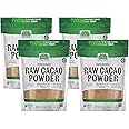 NOW Foods, Organic Raw Cacao Powder, with Polyphenols and Flavonols, Sun-Dried, Intensely Rich Flavor, 12-Ounce (Packaging May Vary) (Pack of 4)