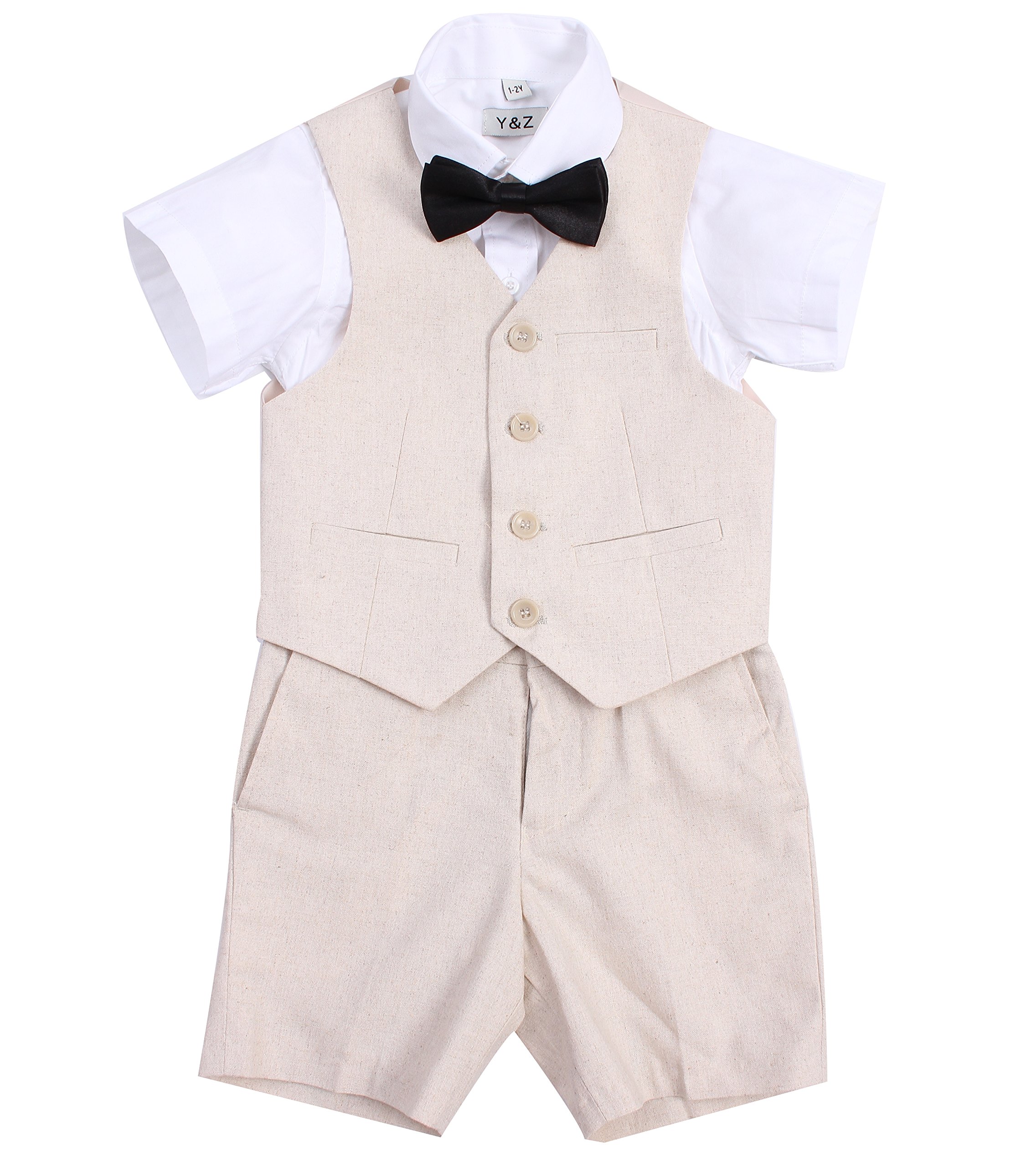 Buy Y & Z Page Boy Wedding Formal Christening 4pc Linen Blend Short