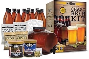 Mr. Beer - Craft Beer Making Kit 4 Gallon Complete DIY Home Brew Set Everything Included, Bottles, Refills Brew in 30 Minutes
