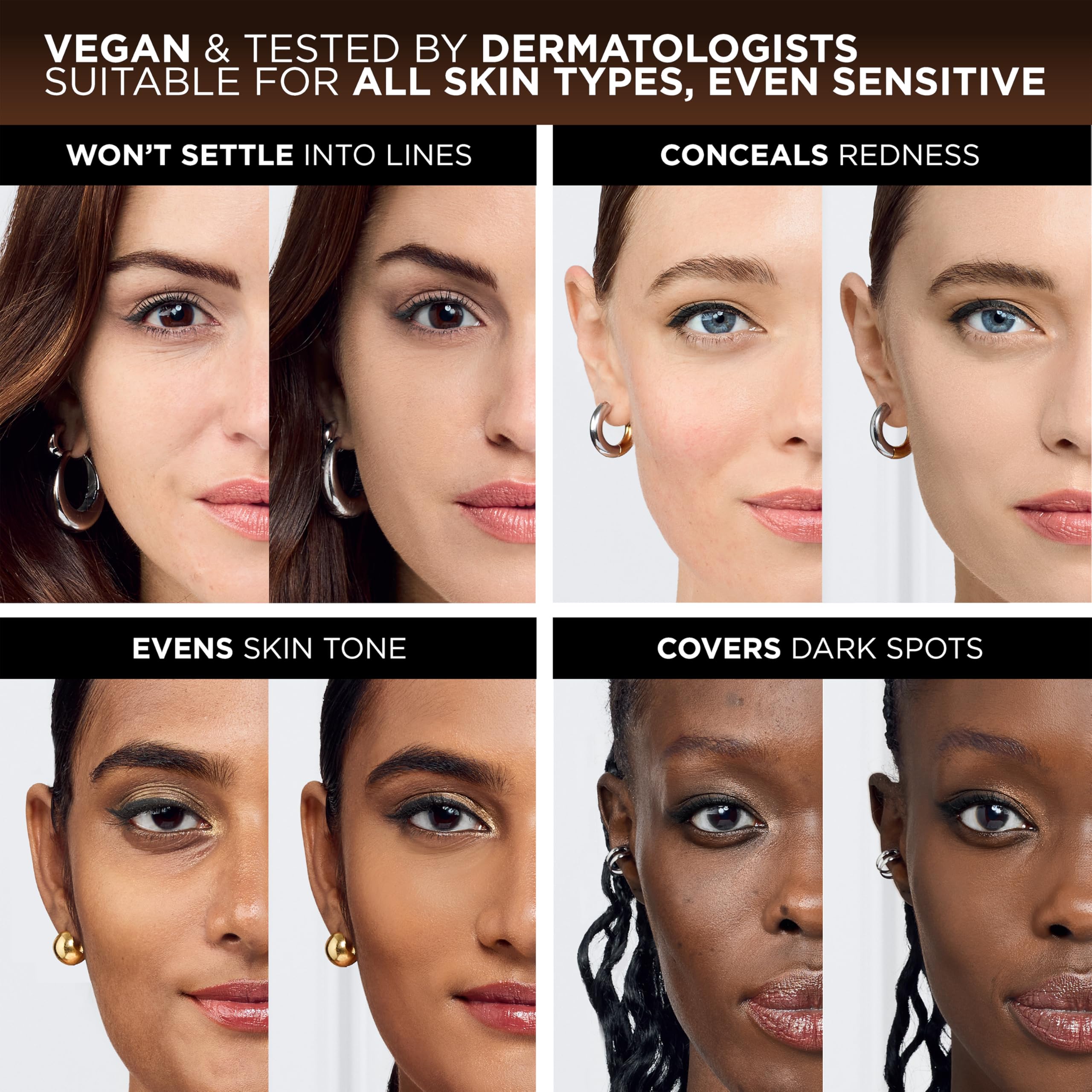 L'Oreal Paris True Match Super-Blendable Foundation, Medium Coverage Liquid Foundation Makeup, N3, Light Medium, 1 Fl Oz