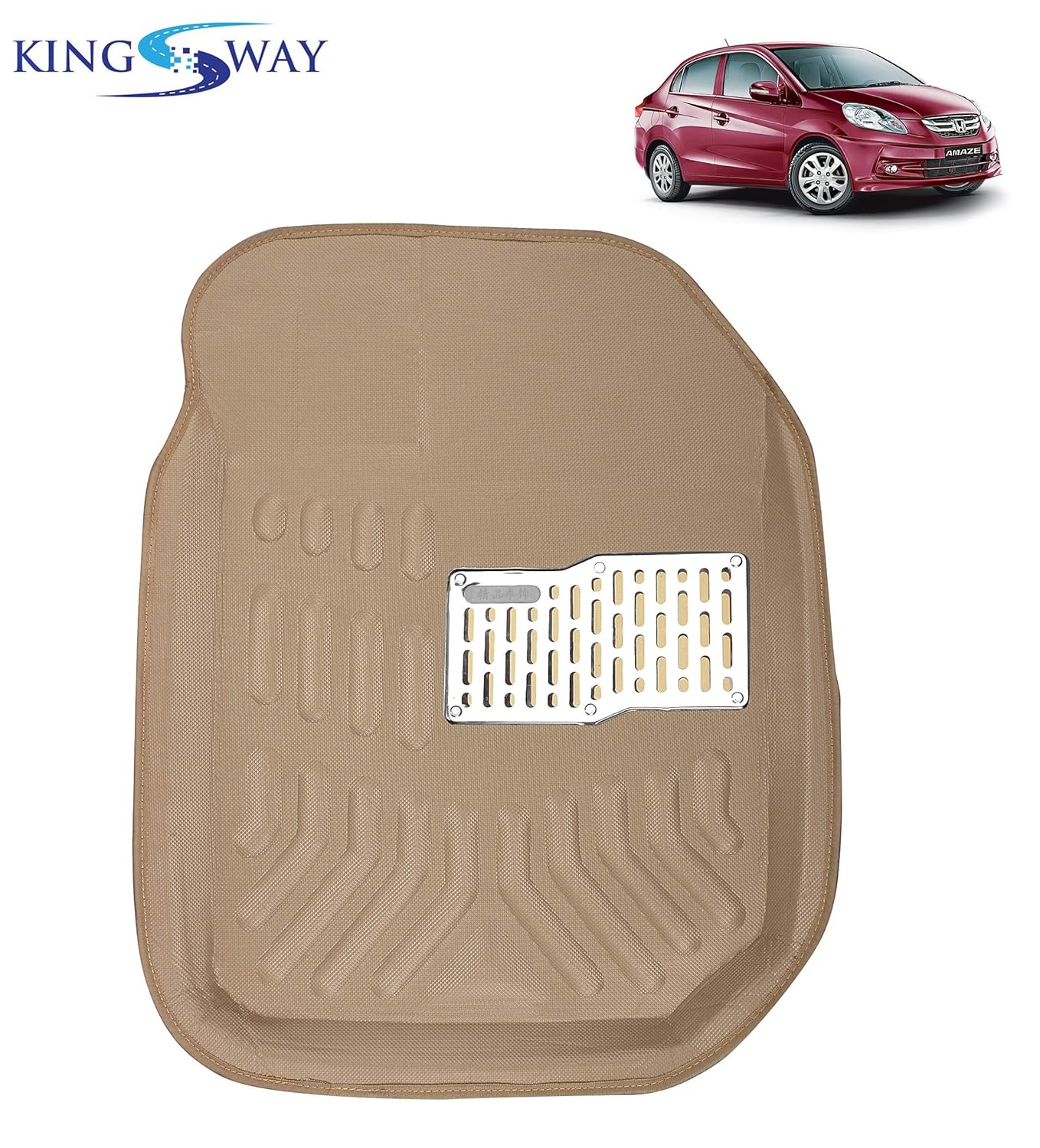 Kingsway KKM3DMBG00064 Floor Mats for Honda Amaze (Beige) Amazon.in