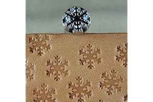 PRO LEATHER CARVERS E395 Snowflake Geometric Stamp, Craft Japan Leather Stamping Tool