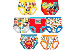 Disney boys Pixar Cars Toddler Potty Training Pant and Starter Kit With Stickers & Tracking Chart Sizes 18m, 2t, 3t, 4t