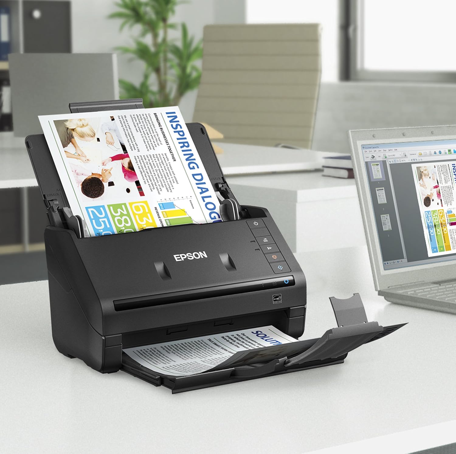 Epson WorkForce ES-400 Color Duplex Document Scanner for PC and Mac, Auto Document Feeder (ADF): Electronics