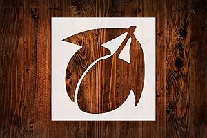 STENCILAIR Peach Design Stencil, 4-Inch, Beautiful & Reusable for Painting Crafts and Decor, Ideal for Walls, Fabric & Furniture, Eco-Friendly DIY Tool