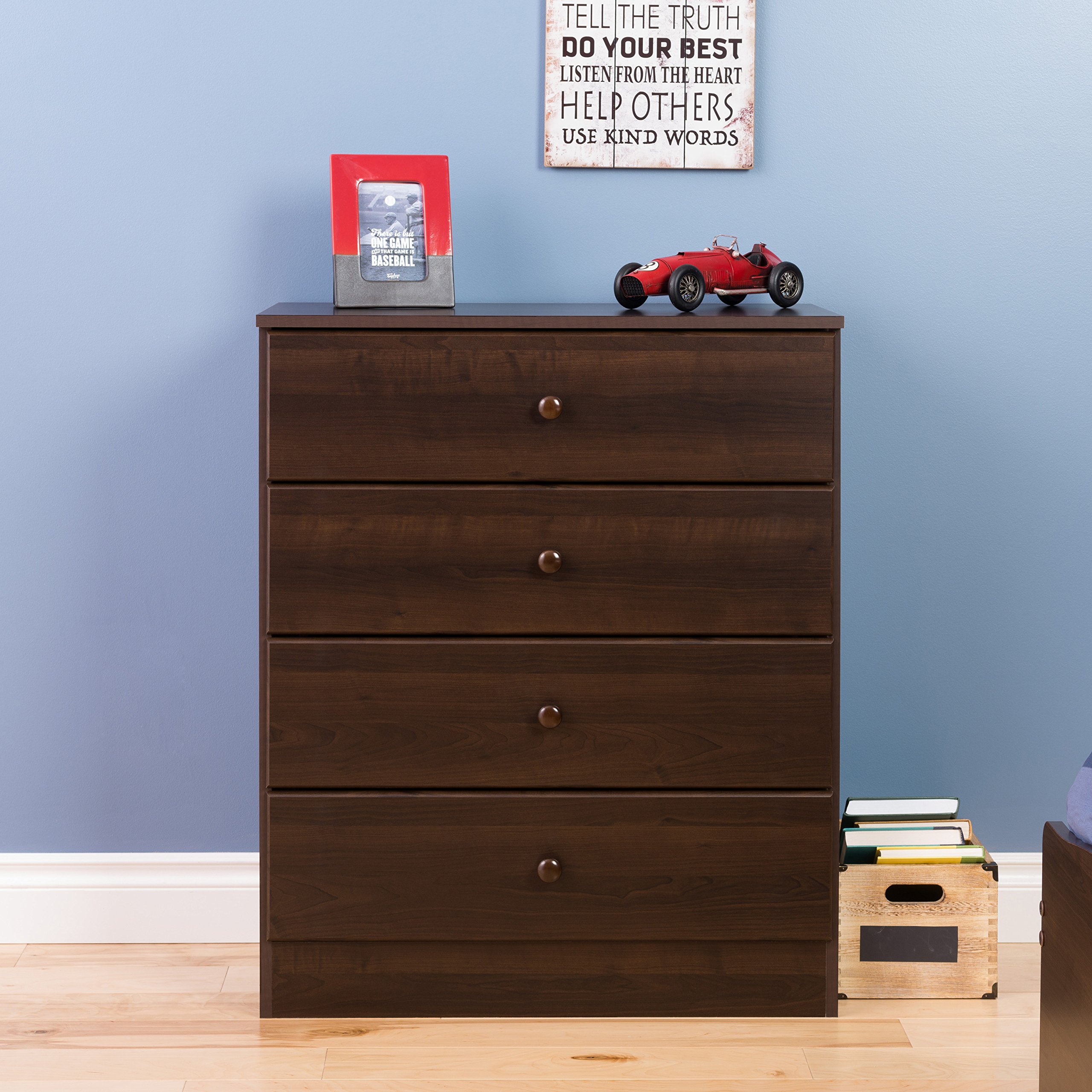 Prepac Astrid 4 Drawer Dresser, Espresso (Similar to Stock Item)