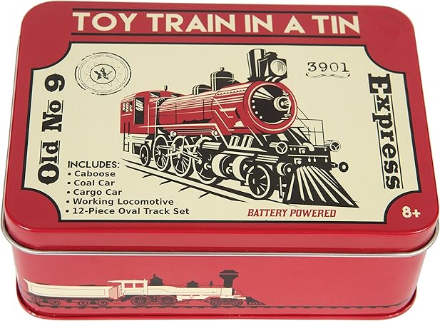 toy train in a tin old no 9