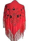 La SenoritaSpanish Flamenco Dance Shawl red black
