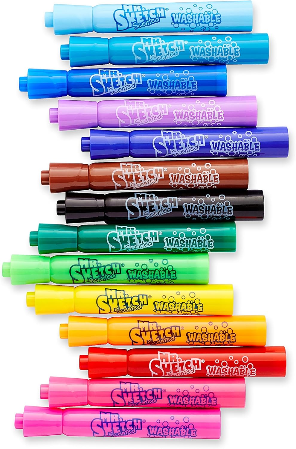 Mr. Sketch 1924061 Washable Scented Markers, Chisel Tip, Assorted Colors, 14-Count: Office Products
