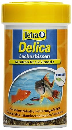 TetraDelica Naturfutter (für Zierfische, Krill Daphnien Wasserflöhe Brine Shrimps Bloodworms rote Mückenlarven), verschiedene