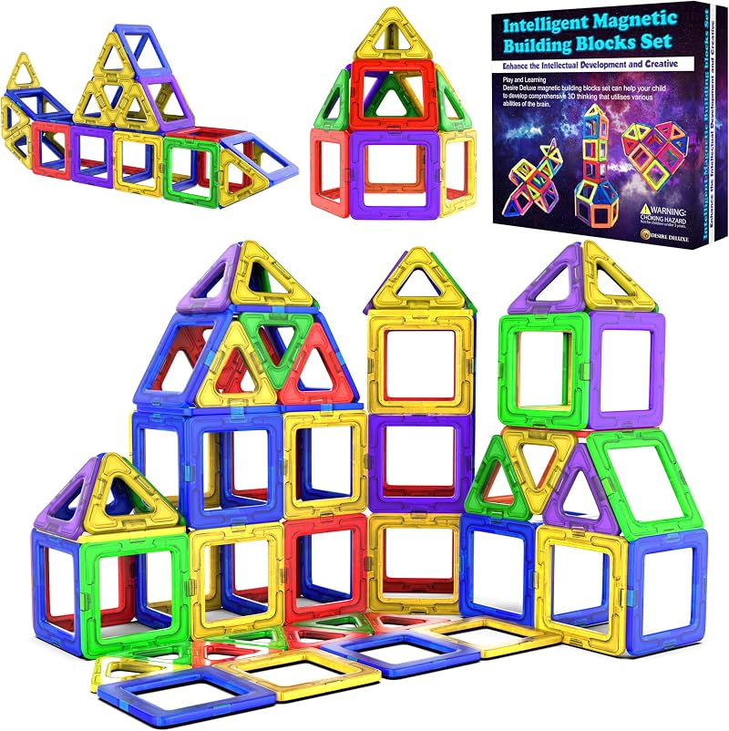 Desire Deluxe 40pc Magnetic Building Blocks Set STEM Toys for Kids