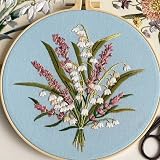 Myfelicity Embroidery Kit for Adults and Beginners with 3 Floral Pattern Fabrics view 3