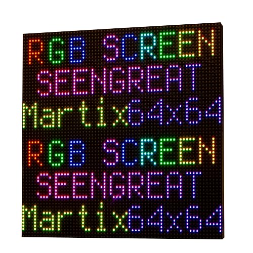 RGB Matrix LED Display Panel 64x64, 3mm Pitch, 4096 RGB LEDs, High ...