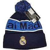 Real Madrid FC Knit Beanie 2016 Winter Skull Cap (Blue/Pom)