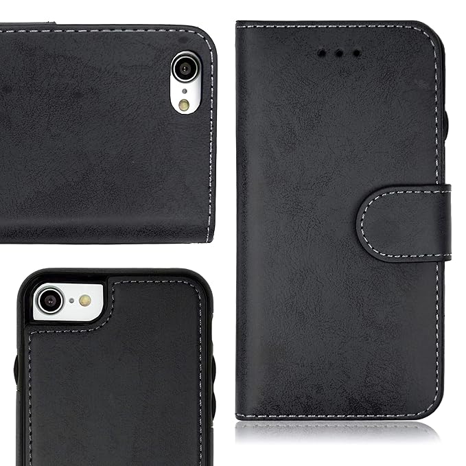 MyGadget Funda Flip Case con Tapa 2 en 1 para Apple iPhone 7/8 en ...