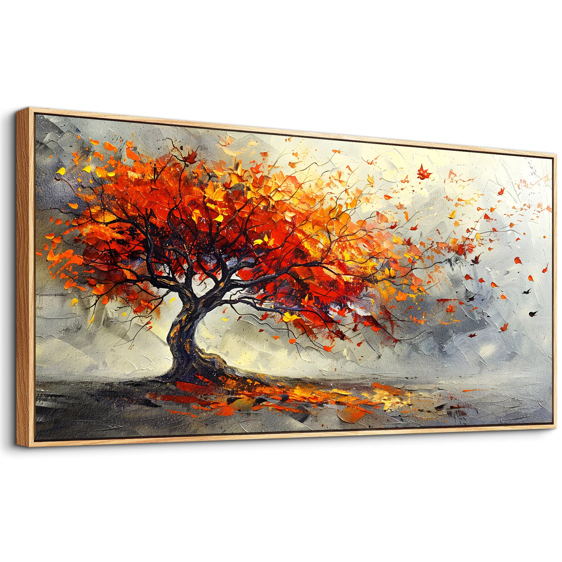 Wapluam Panoramic Landscape Textured Wall Painting Canvas Wall Art For Living Room Large Wall Decor 