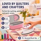 The Quilted Bear Premium Mini Steam Iron Pink with Hard Shell Case and Rest view 5