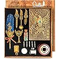 Quillixx Feather Quill Pen and Ink Set, Complete Calligraphy Set for Beginners, Luxurious Stationary Set, Premium A5 Phoenix Leather Journal, Wax Seal Kit, Letter Writing Kit, Fancy Pen, Gift Ready