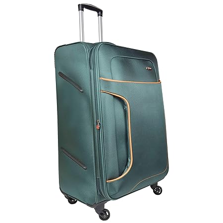 Murano Polyester 28 inches Green Hardsided Cabin Luggage (1070050_C)