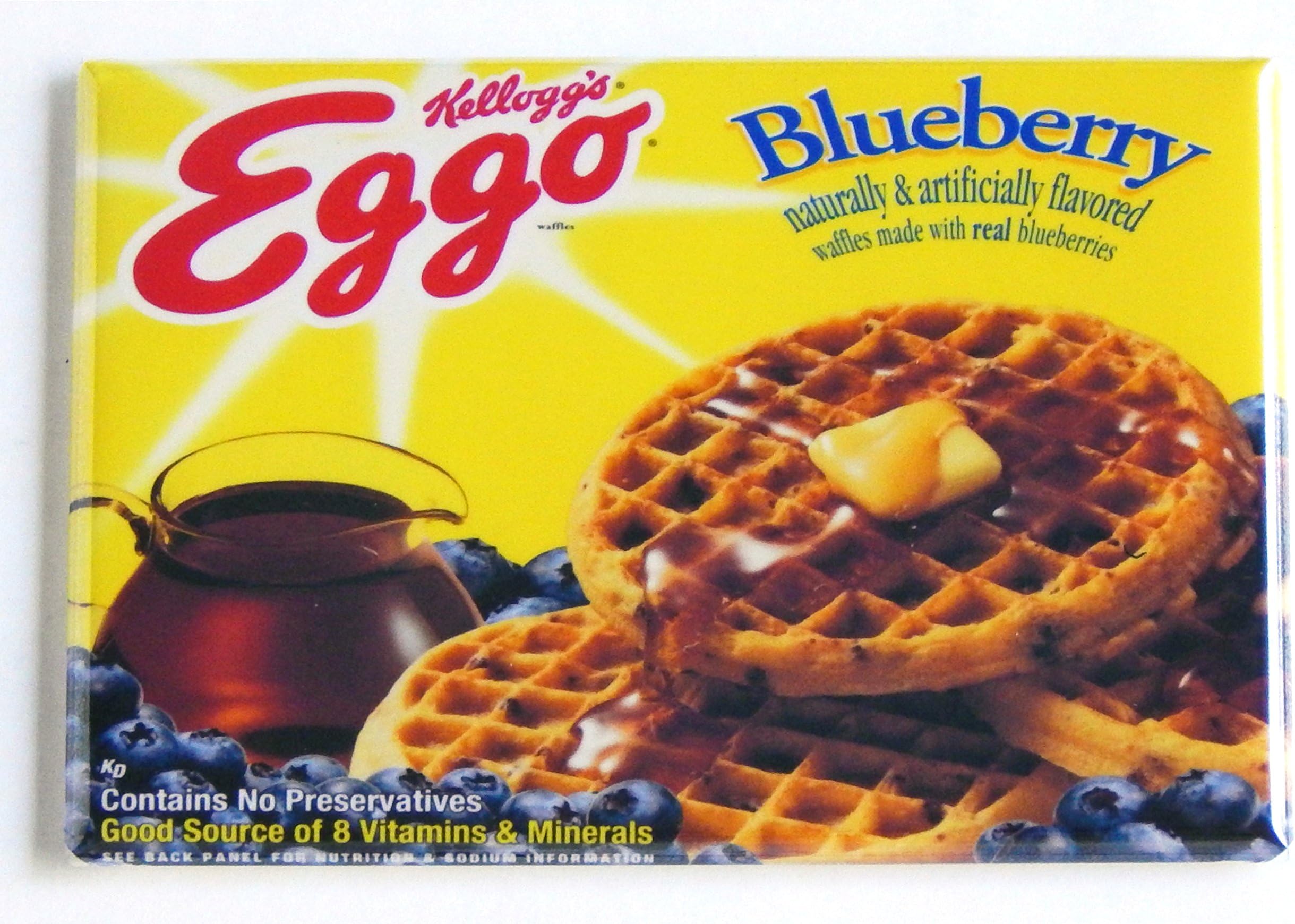 Blueberry Frozen Waffles Fridge Magnet (2.5 x 3.5 inches)