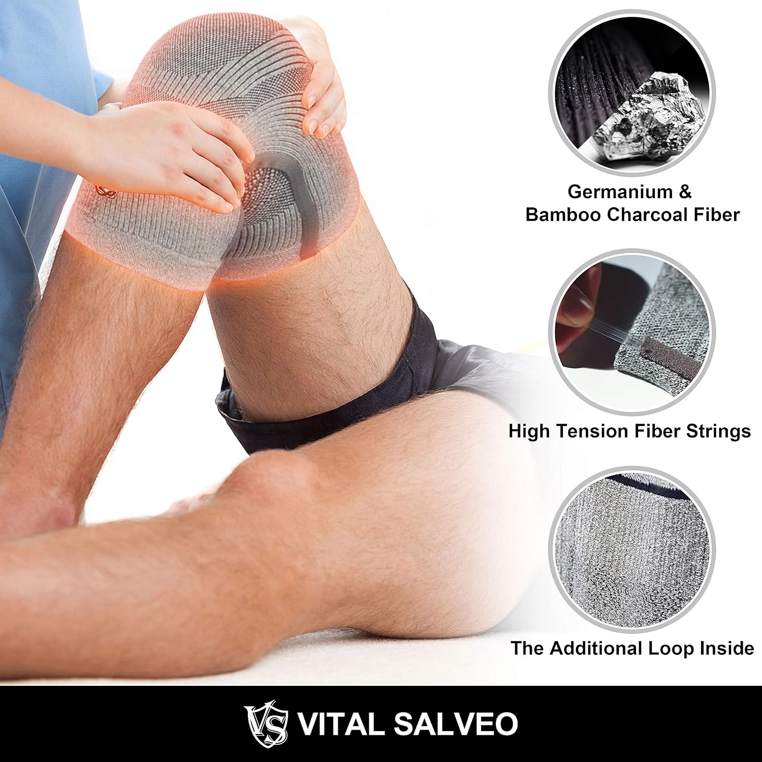Vital Salveo-Compression Recovery Knee Support Sleeve/Brace ST3 Stay Warm, Pain Relief - Image 4