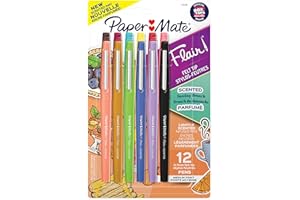 Paper Mate Flair Scented Felt Tip Pens, Assorted Sunday Brunch Scents and Colours, Medium Point (0.7 mm), 12 Count