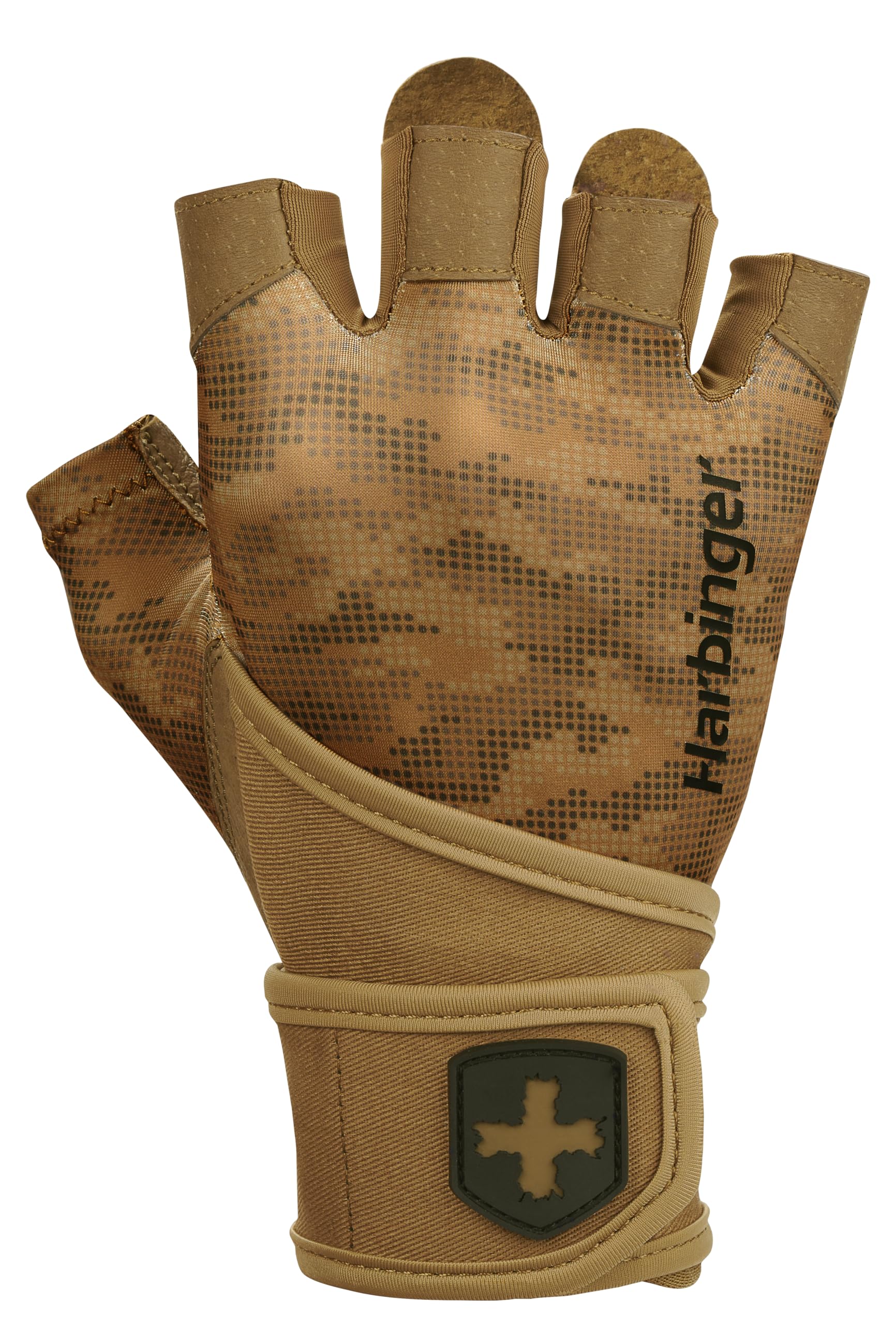 Harbinger Pro Wristwrap 2.0 Weightlifting Gloves-Flexible,Lightweight and Breathable,Advanced Protection, Performance and Comfort,Ideal For Serious Athletes and Heavy Lifts,Medium,Tan